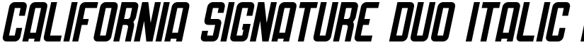 California Signature Duo Italic font