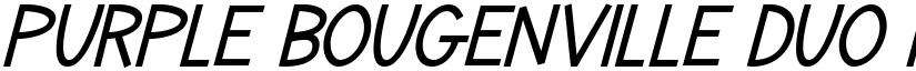 Purple Bougenville Duo Italic font