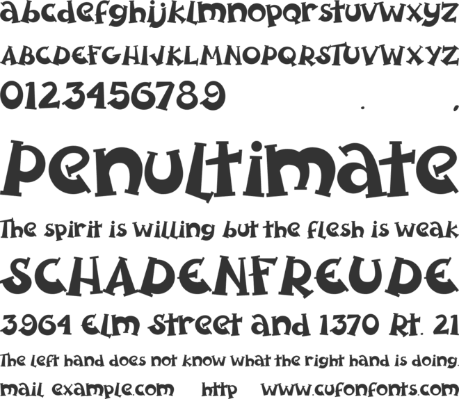 Spooky Pumpkin font preview