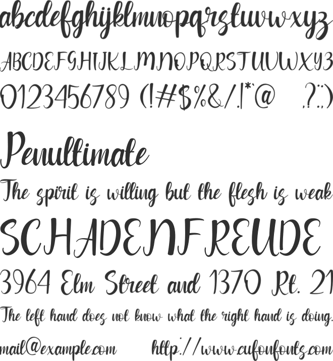 Readwish font preview