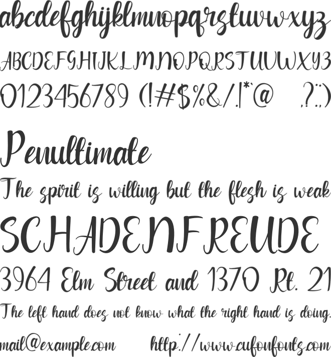 Readwish font preview