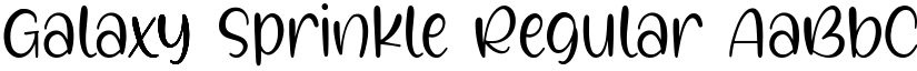 Galaxy Sprinkle Regular font