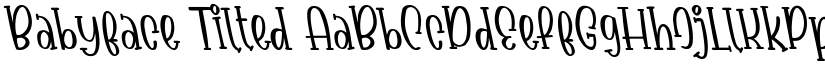 Babyface Tilted font