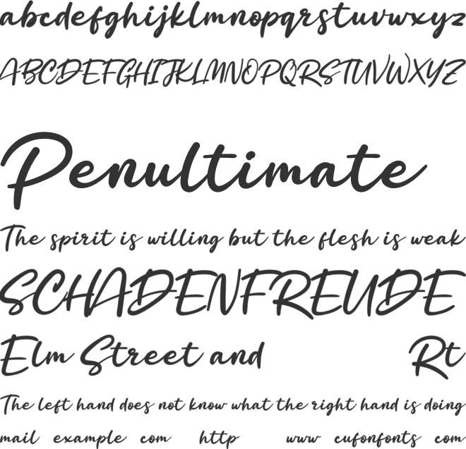 Barthley font preview