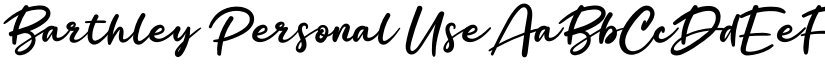 Barthley Personal Use font