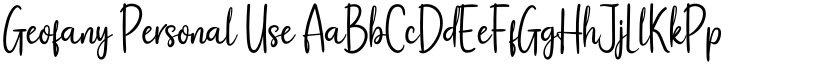Geofany Personal Use font