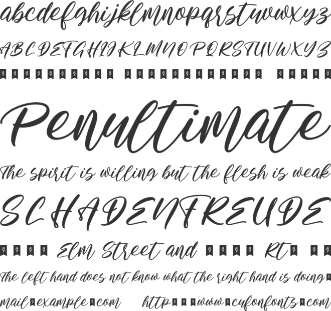 Allietta font preview