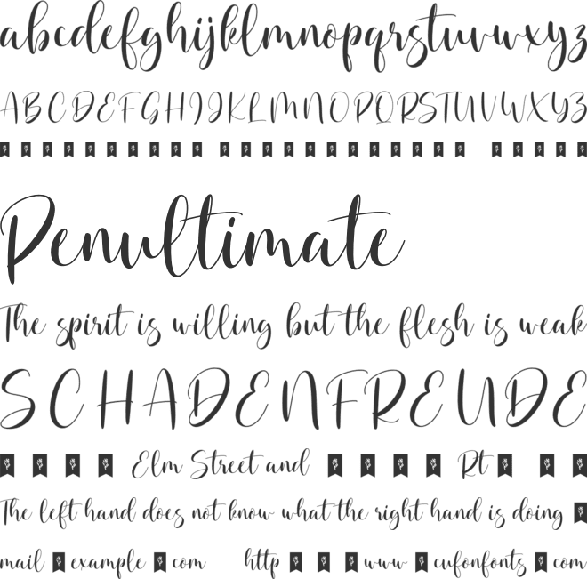Mishella font preview