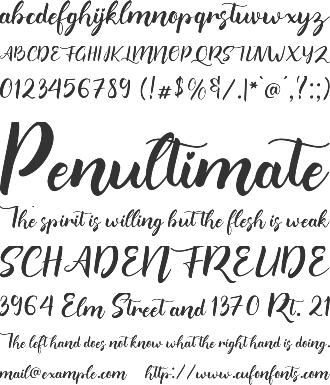 Merlia font preview