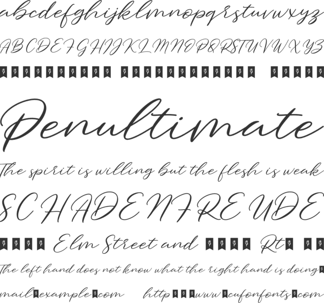 Olla Julietta font preview
