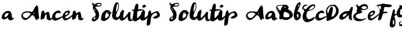 a Ancen Solutip Solutip font