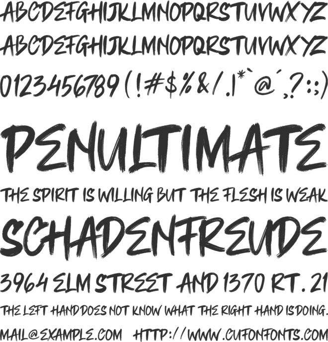 CHAMBRUSH font preview