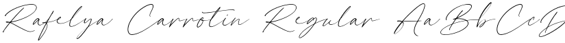 Rafelya Carrotin Regular font