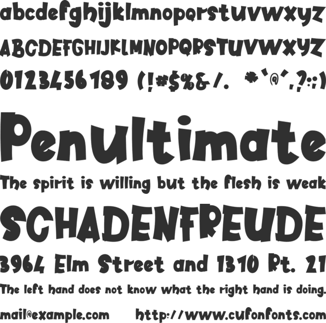 Amazing Kids font preview