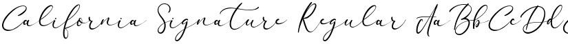 California Signature Regular font