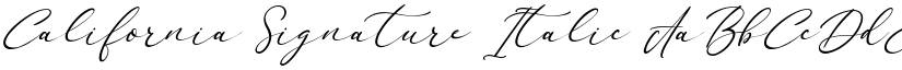 California Signature Italic font