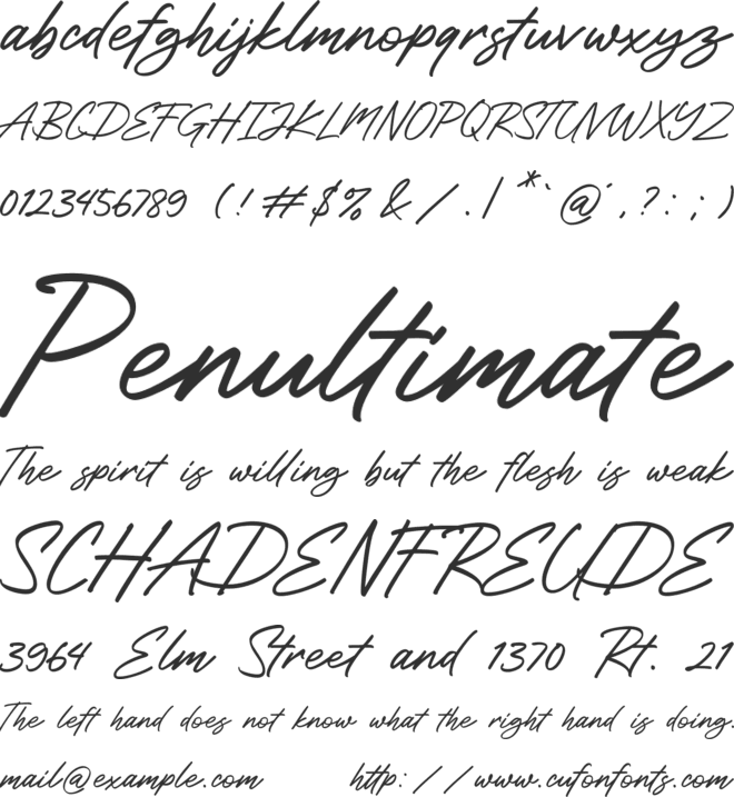 Roustel font preview