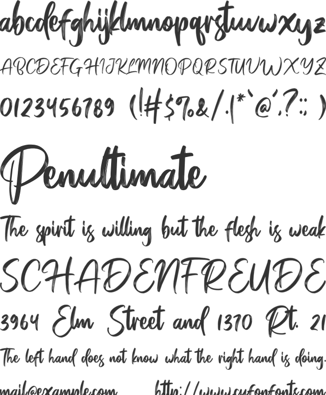 Bridgeriden font preview