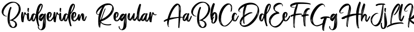 Bridgeriden Regular font