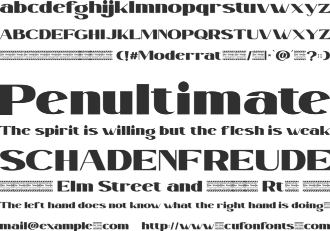 Moderrat Personal Use font preview