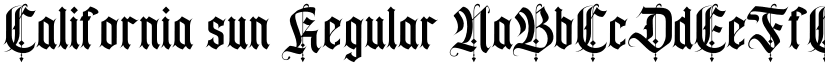 California sun Regular font