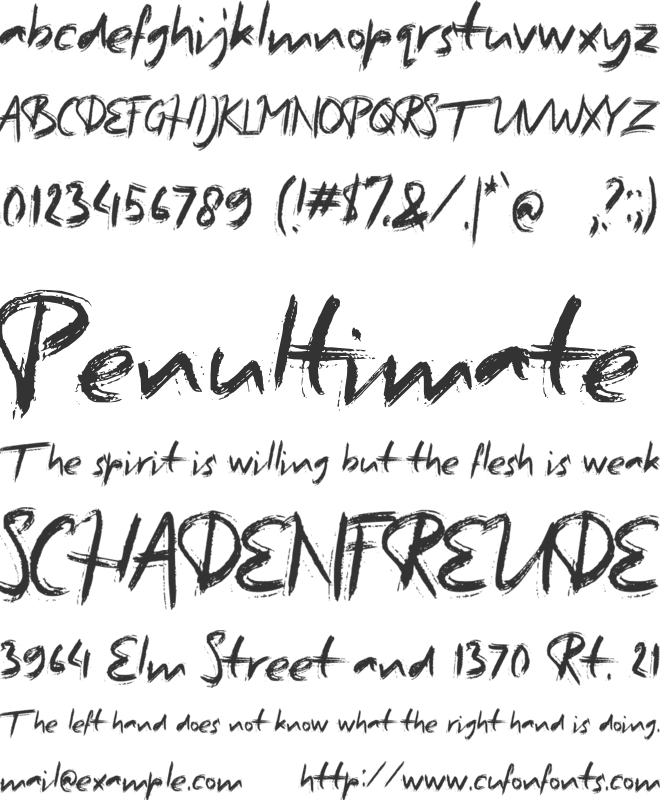 a Ayo Hemat Tinta font preview