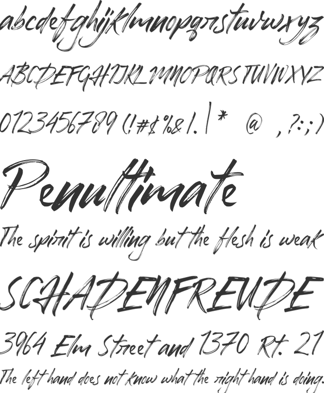 Honuzima font preview