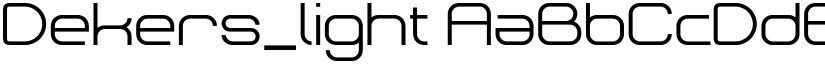 Dekers_light font
