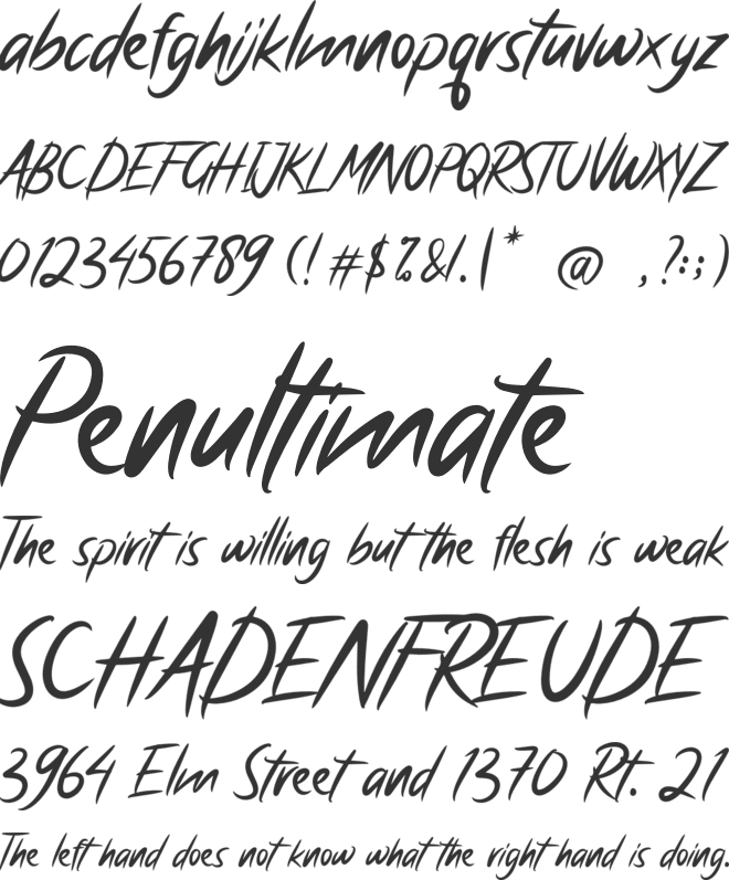 Antique font preview