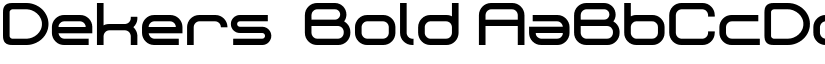 Dekers_Bold font