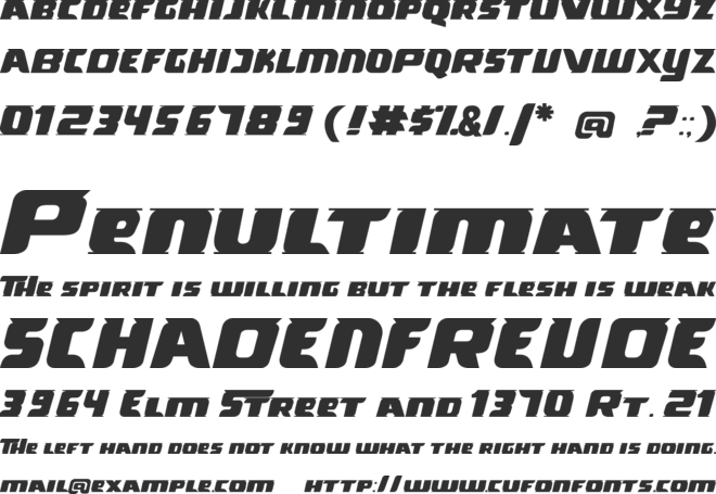 Threarer font preview