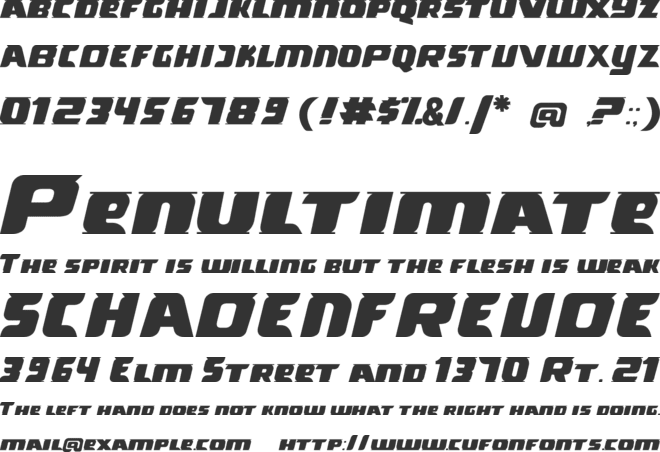 Threarer font preview