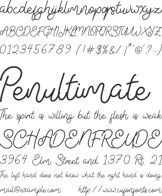 Astonia font preview