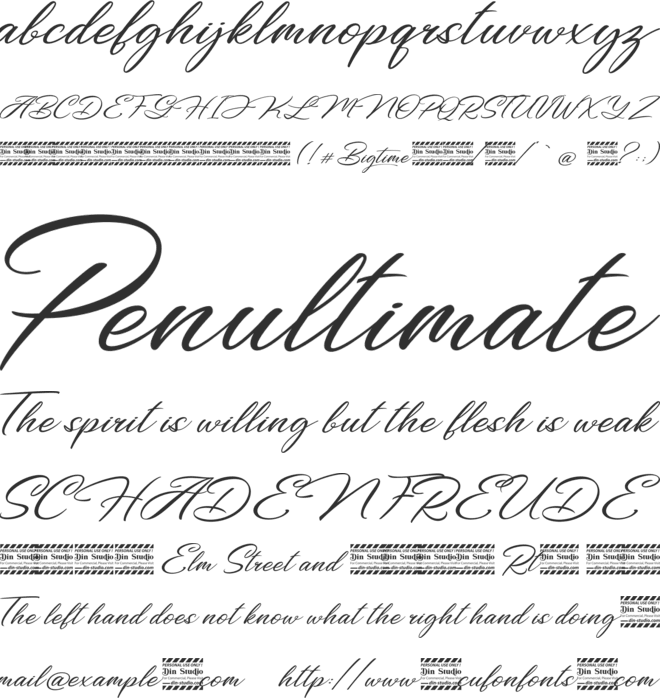 Bigtime Personal Use font preview