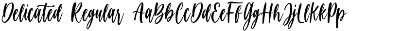 Delicated Regular font