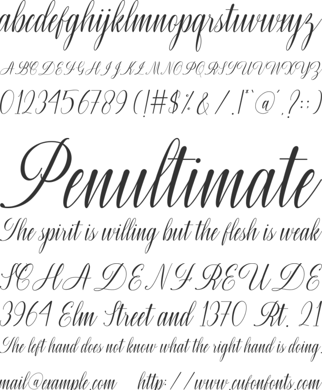 Cherlynda font preview