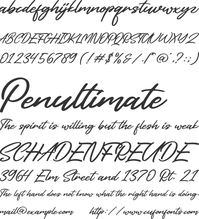 Fostter font preview