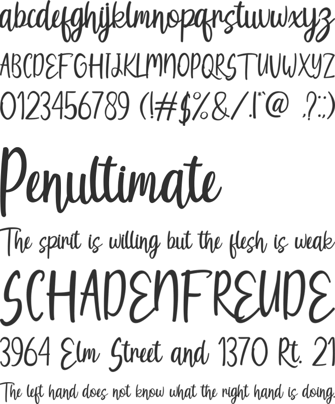 First Beloved font preview