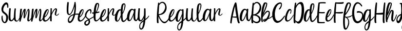 Summer Yesterday Regular font
