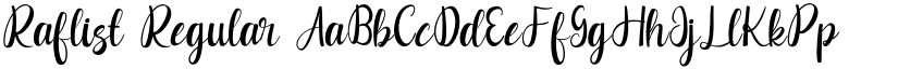 Raflist Regular font