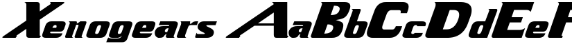Xenogears font