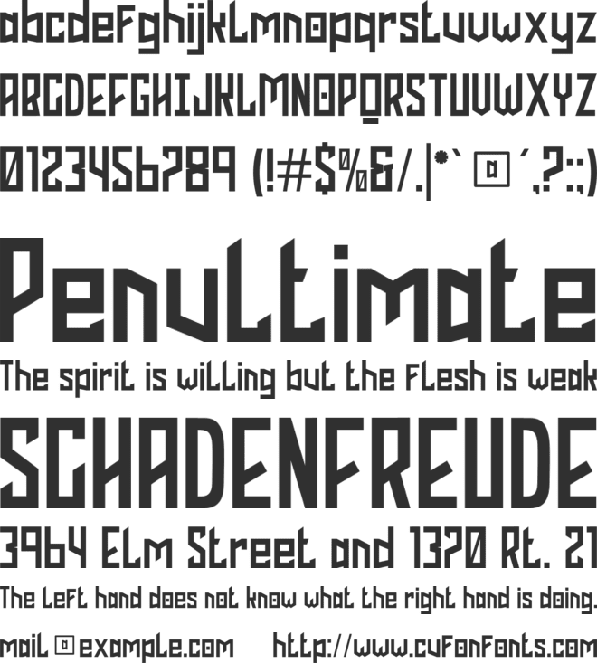 PHOENIX SQUAD font preview
