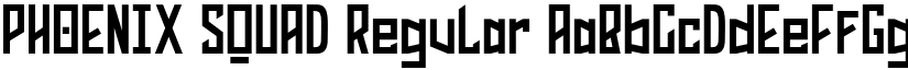 PHOENIX SQUAD Regular font