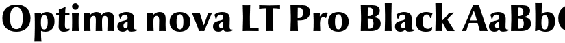 Optima nova LT Pro Black font
