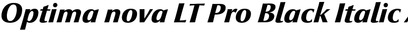 Optima nova LT Pro Black Italic font