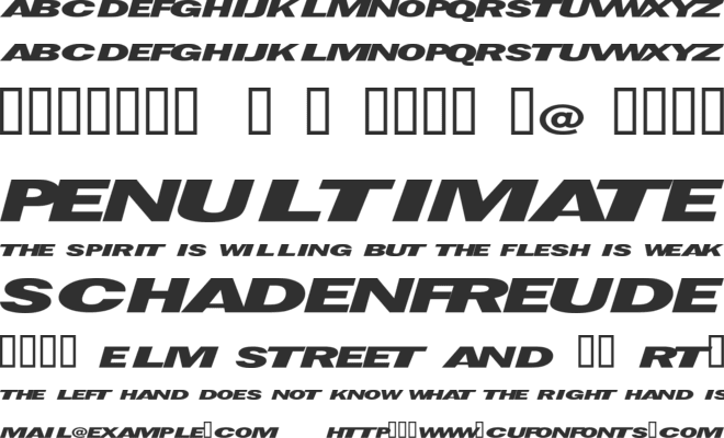 Metal Gear Solid font preview