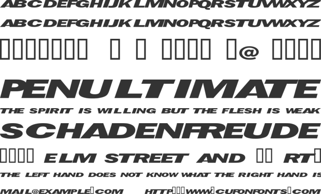 Metal Gear Solid font preview