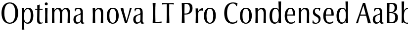 Optima nova LT Pro Condensed font