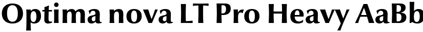 Optima nova LT Pro Heavy font