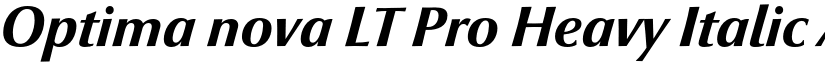 Optima nova LT Pro Heavy Italic font